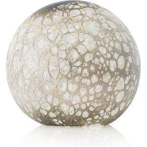Design lamp  - tafellamp - Globe - wit/zilver  - handgemaakt - Cratere - La Rochere  -  H21,5cm
