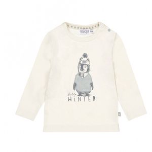 Dirkje Pinguin T-shirt - Maat 68 - Offwhite