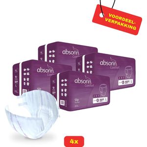 4x Absorin Comfort Slip Dag/Nacht Maat L - 4x 28 stuks - Voordeelverpakking!
