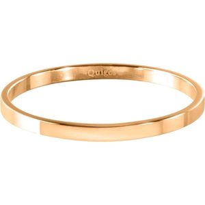 Quiges Stapelring Ring - Vulring Glans - Dames - RVS roségoudkleurige - Maat 19 - Hoogte 2mm