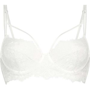 Hunkemöller Dames Lingerie Niet-voorgevormde longline beugel bh Isabella - Wit - maat C80