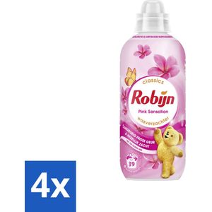 Robijn – Wasverzachter – Pink Sensation – 780 ml - Voordeelverpakking - 4 stuks