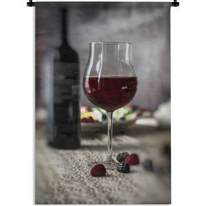 Wandkleed Rode wijn - Portret afbeelding van rode wijn Wandkleed katoen 120x180 cm - Wandtapijt met foto XXL / Groot formaat!