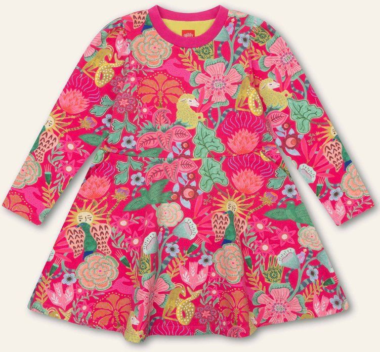 Oilily - Dasha sweat dress - Roze - 104/4yr