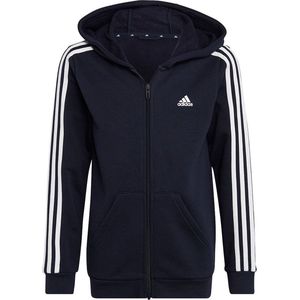 Adidas Sportswear 3s Fleece Sweatshirt Met Volledige Rits Blauw 11-12 Years Jongen