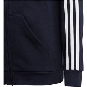 adidas Sportswear Essentials 3-Stripes Fleece Ritshoodie - Kinderen - Blauw- 140