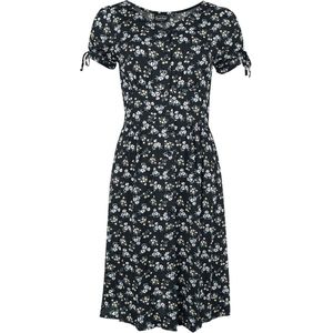 Voodoo Vixen Ditsy Floral Tie Sleeve Dames Medium-lengte jurk - XS