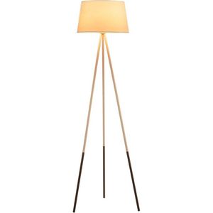 Proventa Smart Vloerlamp met schakelaar Ø 45 cm - Wit & chroom - 136 cm