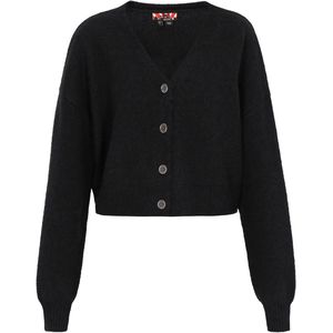 myMo - ROCKS - Gebreid Vest - Zwart