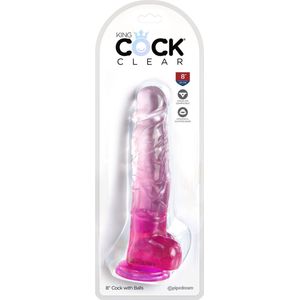 King Cock Clear 8 Inch Balls