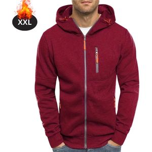 Bovista Vest Heren - Sweater - Sweaters - Hoodie - Warme Trui - Lang - Bodeauxrood- S