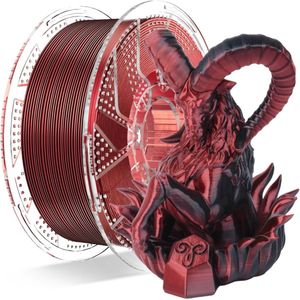 Tweekleurig 3D-printer filament 1,75 mm zijde zwart rood