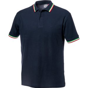 SIR SAFETY SALSA Korte mouw Werkpolo HEREN Donkerblauw - 100% Katoen - 200 g/m² - Zacht Afgewerkt