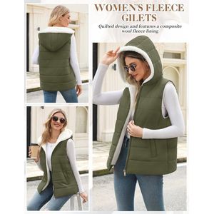 Lichtgewicht Dames Fleece Bodywarmer met Capuchon - Warm, Waterafstotend en Windbestendig