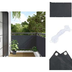 vidaXL Balkonscherm - Balkonschermen - Scherm - Privacyscherm - Balkonscherm 700x90 cm PVC antracietkleurig