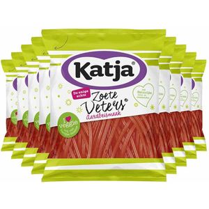9x Katja Zoete Veters Aardbei 125 gr