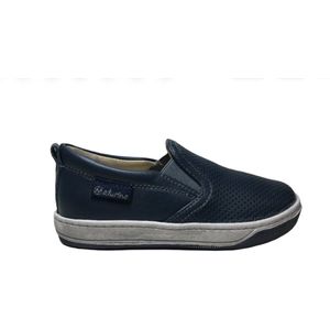 Naturino Mt 30 effen lederen slip on instappers Savona navy