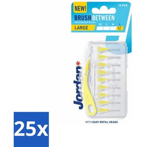 Jordan - Between L - Interdentale ragers - 0.7 mm - 10 Ragers - Bulkverpakking - 25 stuks