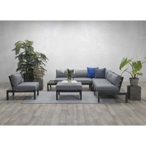 Garden Impressions - Annabella loungeset - 4-delig - aluminium - grijs