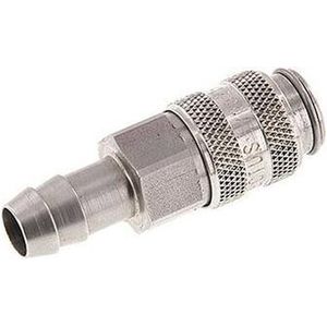 RVS 306L DN 5 Luchtkoppeling Snelkoppeling 9 mm Slangpilaar - CLS5-H-SSL-P-9