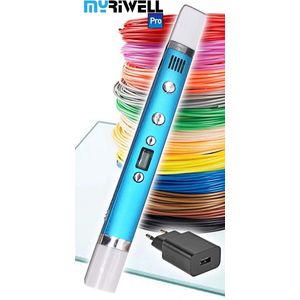 MyRiwell 3D-Pen PRO - XXL-set - PP3D 12x10m PLA - Clips - PP3D 3d pad - Adapter!