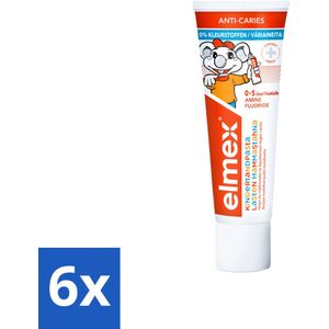 6 x Elmex Gel-Tandpasta Peuter (0-5 Jaar) 75 ml - Tandpasta Voor Peuters - Anti Cariës - Fluoride Tandpasta - Elmex Peuter - Tandverzorging Kinderen