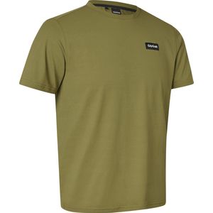 GripGrab - Flow Technical T-Shirt Korte Mouwen Zomer Sportshirt met Polygiene Anti-Geur Behandeling - Olijf Groen - Heren - Maat XXL