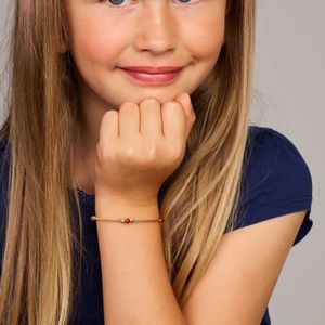 Armband Bolletjes Synth. Koraal 1,2 Mm