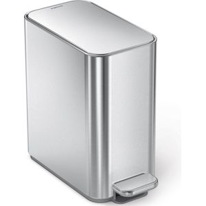 Simplehuman - Prullenbak Slim Liner Pocket 5 liter - Zilver - Roestvast Staal