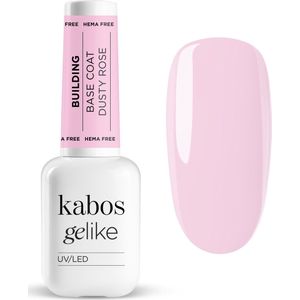 Kabos Kleurrijke basis voor opbouw Gelike Building Base Coat Dusty Rose / Stoffig roze 10ml