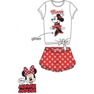 Disney Minnie Mouse set - wit/rood - maat 122/128 (8 jaar)