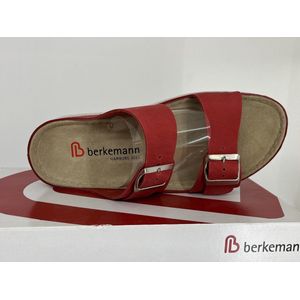 Berkemann Verica rode slippers / sandalen 01914-274 Nubuck Maat 38,5 / UK 5,5