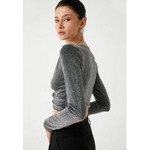Lange mouw V-kraag Blouse