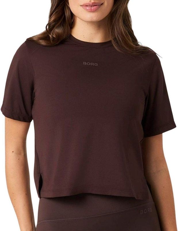 Björn Borg - Borg Cropped - T-Shirt - Molé - Dames Sporttop