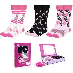 Barbie - Sokken - Roze - Katoen - Set van 3 Paar