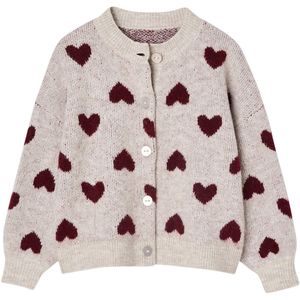Vertbaudet - Jacquard Vest - Meisjes - Hartjesmotief