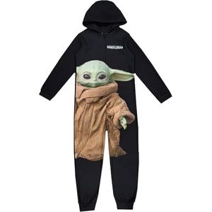 Star Wars Mandalorian - Onesie - Maat 134/140 - Yoda - Pyjama - Zwart