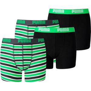 BOXERS 4 PACK Puma Basic Boxer Boxershorts met bedrukte strepen Jongens kinderondergoed