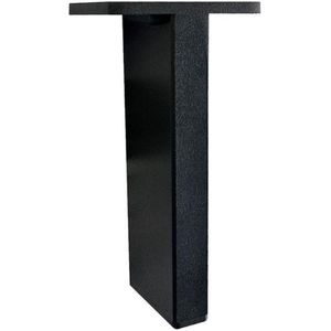 Aluminium vierkante meubelpoten 4 stuks, kastpoten, bankvoeten, verstelbare voeten, zwart vierkant, met schroeven, metalen meubelkast poten, kledingkast, salontafelpoten meubelpoten (kleur
