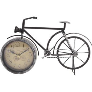 Industriële staande klok in de vorm van een oude fiets antraciet