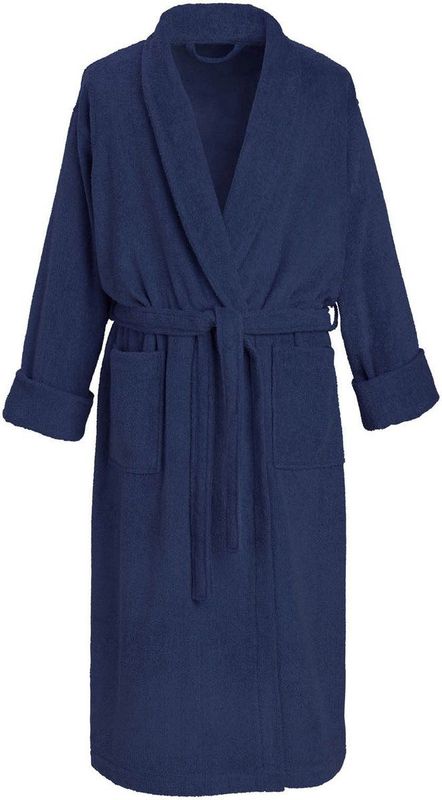 De Witte Lietaer Badjas Etrusk Blue Indigo - S - Unisex - Katoen