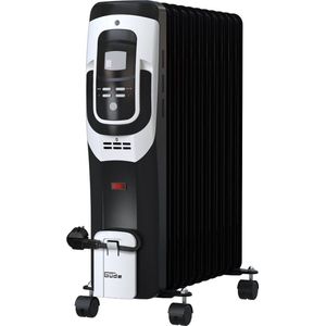 Gude OR 2500-11 DT - elektrische kachel - Oliegevulde radiator - Olieradiator - Thermostaat - 2500 watt - Zwart -