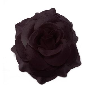 Haar Bloem Clip Roos Zwart