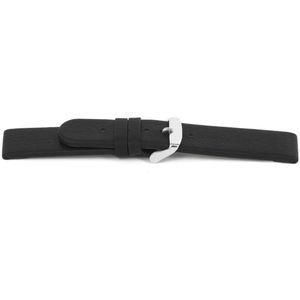 Horlogeband G137 Leder Classic Zwart 20x20 mm