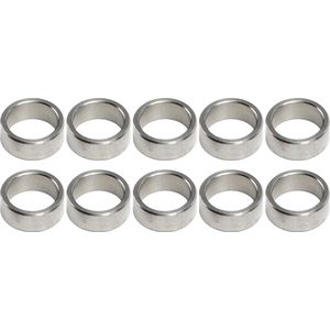 Pak van 10 Ringafstandsset RVS - 12 Mm Binnendiameter 15 Mm Buitendiameter - Hardware Ringen Assortimentsset .