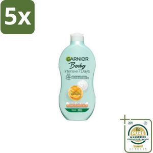 5 x Garnier - Body - Bodylotion - Intensive 7 Days - Verzorgend - Mango-extract & Probiotica - 400 ml - Grootverpakking - Bodylotion - Droge Huid - Mango Extract - Probiotica - Hydratatie