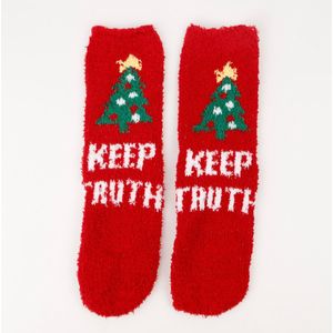 Warme herfst- en wintersokken - 28*8cm - Kerstsokken - Verdikte warme sokken Herfst- en wintersokken - Sokken voor thuis en slapen - Sokken tot halverwege de kuit - Sokken - Voeg een feestelijke kerstsfeer toe - Herfst- en winterbenodigdheden
