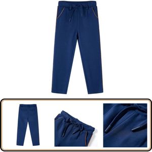 Kinderbroek met trekkoord - Maat 92 - Marineblauw Kinderbroek - Kinderkleding - Jongenskleding - Meisjeskleding - Blauwe Broek