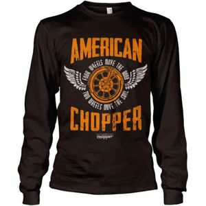 American Chopper Longsleeve shirt -S- Two Wheels Zwart