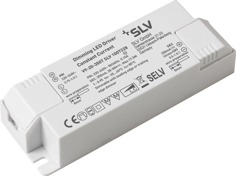 Slv - Led Driver 20W - Professionele LED-driver - 350mA - Fase Dimbaar